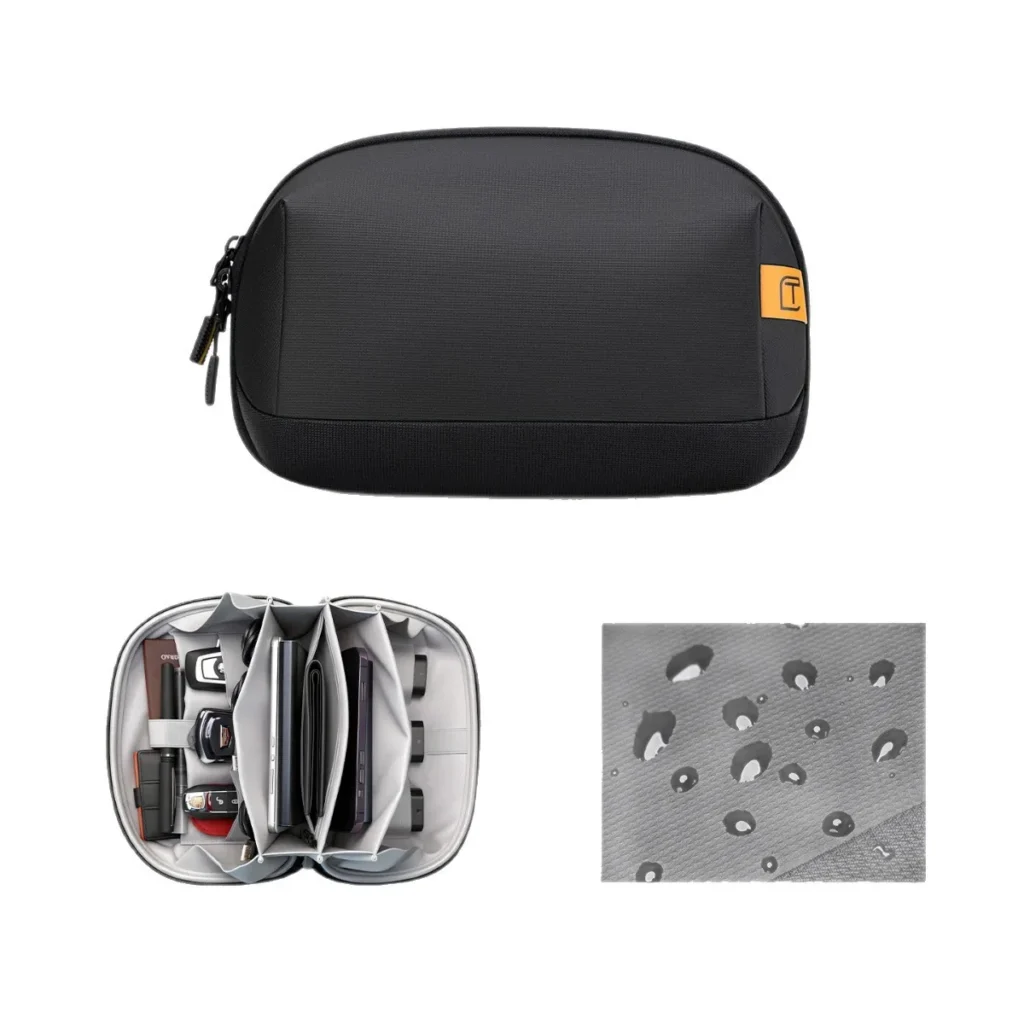 Tech Accessories Pouch Waterproof Small Electronics Organizer Bag Tech Organizer Pouch For Cables, Phone Batteries